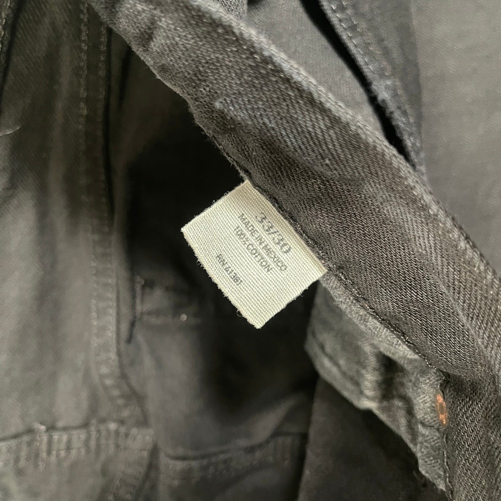 Polo Ralph Lauren Jeans Mens 33x30 Black Denim Streetwear Straight Leg Dungarees - Picture 10 of 11